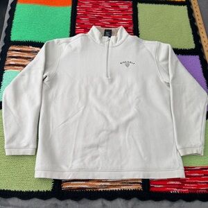 Vintage Nike Golf Quarter Zip Pullover Sweater Cream Womens 14-16 Large